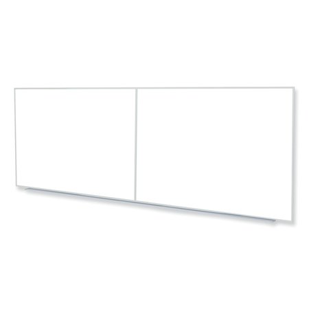 Ghent Non-Magnetic Whiteboard with Aluminum Frame, 144.63 x 48.47, White Surface, Satin Aluminum Frame M24124